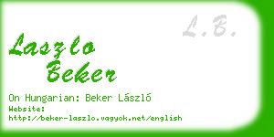 laszlo beker business card