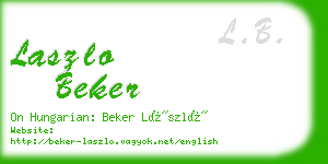 laszlo beker business card